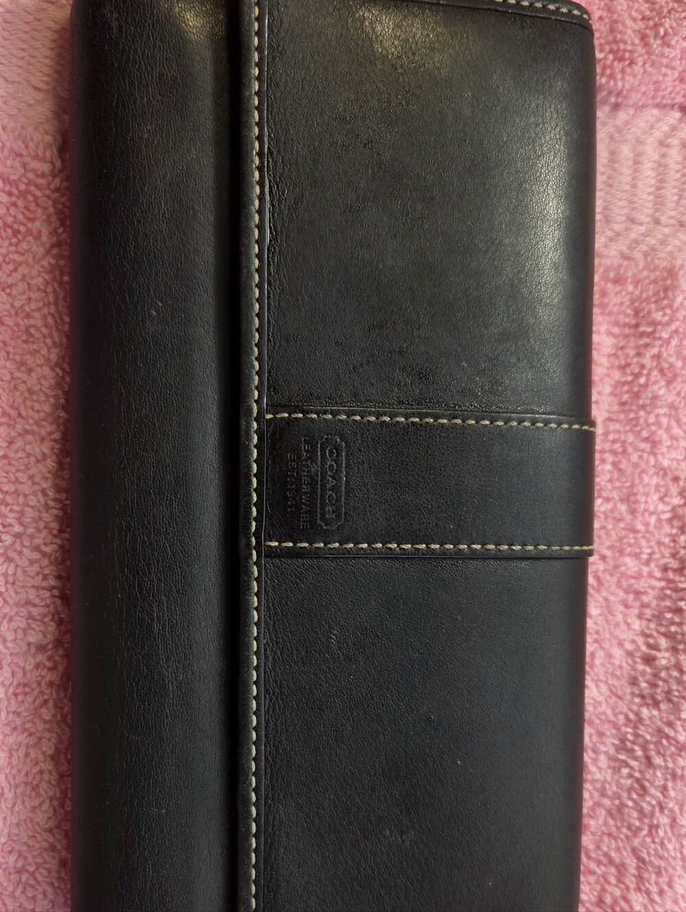 Coach Hampton Black Leather Long Wallet  Y2K GUC